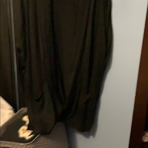 Chaps black open front cardigan